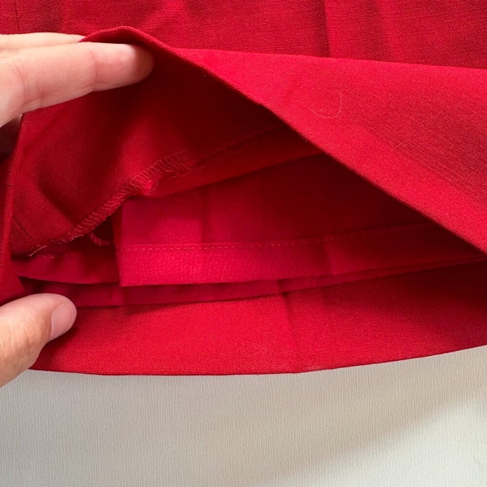 NWT J. Crew Wool Pant Trouser Red Italian Stretch Kaya Stretch Winter Holiday - Picture 7 of 16